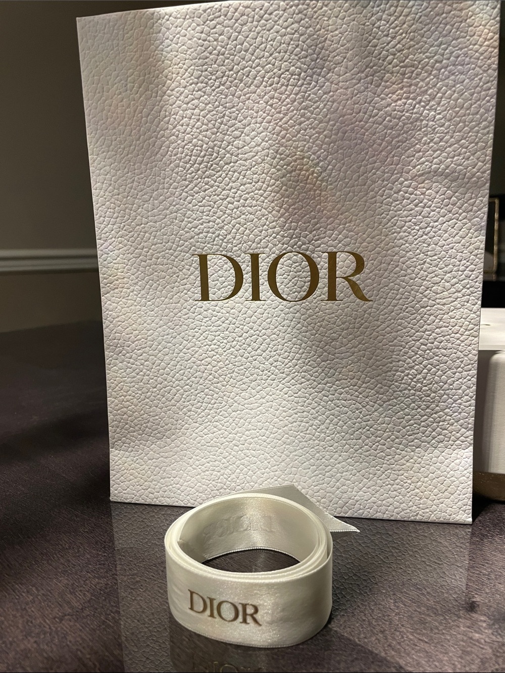 Dior Store Shopping Bag and ribbon